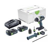 Festool TDC 18/4 I-Basic Perceuse-visseuse sans fil 18 V 75 Nm Brushless + 2x batterie 3,0 Ah + chargeur + Systainer