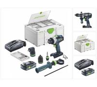 Festool TPC 18/4 I-Basic-Set Perceuse-visseuse à percussion sans fil 18 V 75 Nm Brushless + 1x batterie 4,0 Ah + chargeur + Systainer