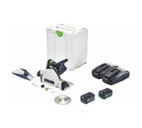 Festool TSC 55 5,0 KEBI-Plus/XL Scie plongeante sans fil 18 V / 36 V ( 2x 18 V ) 160 mm ( 577342 ) Sans balais + 2x batterie 5,0 Ah + double chargeur + Systainer
