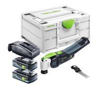 Festool VECTURO OSC 18 E-Basic Oscillateur sans fil 18 V Starlock Max Brushless + 2x batterie 4,0 Ah + chargeur + Systainer