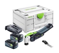 Festool VECTURO OSC 18 E-Basic Oscillateur sans fil 18 V Starlock Max Brushless + 2x batterie 5,0 Ah + chargeur + Systainer