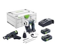 Festool Visseuse placo DWC 18-4500 HPC 4.0 I-Plus – 2 batteries 4,0 Ah, chargeur et accessoires