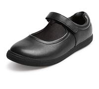 festooning Chaussures d'école pour filles Mary Jane Uniforme Chaussures plates noires pour petits grands enfants pour Noël, fête de mariage, Noir , 36 2/3 EU