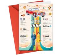 FestySpark Cadeau d’Anniversaire Original - Un incroyable voyage en 1969 - Idée Cadeau 57 Ans Femme et Homme - Carte Anniversaire 57 ans Femme et Homme - Decoration Anniversaire 57 ans
