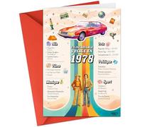 FestySpark Cadeau d’Anniversaire Original - Un incroyable voyage en 1978 - Idée Cadeau 48 Ans Femme et Homme - Carte Anniversaire 48 ans Femme et Homme - Decoration Anniversaire 48 ans