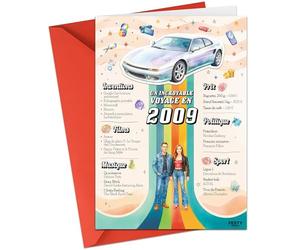 FestySpark Cadeau d’Anniversaire Original - Un incroyable voyage en 2009 - Idée Cadeau 17 Ans Fille et Garcon - Carte Anniversaire 17 ans Garçon et Fille - Decoration Anniversaire 17 ans Fille