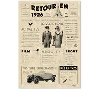 FestySpark Cadeau Original Retour en 1926 - Idée Cadeau 99 Ans femme et homme - Carte Anniversaire 99 ans femme et homme - Decoration Anniversaire 99 ans - Carte d’Anniversaire avec Félicitations