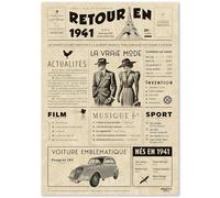 FestySpark Cadeau Original Retour en 1941 - Idée Cadeau 85 Ans femme et homme - Carte Anniversaire 85 ans femme et homme - Decoration Anniversaire 85 ans - Carte d’Anniversaire avec Félicitations