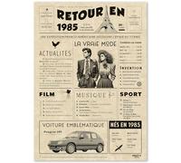 FestySpark Cadeau Original Retour en 1985 - Idée Cadeau 41 Ans femme et homme - Carte Anniversaire 41 ans femme et homme - Decoration Anniversaire 41 ans - Carte d’Anniversaire avec Félicitations