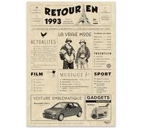 FestySpark Cadeau Original Retour en 1993 - Idée Cadeau 32 Ans femme et homme - Carte Anniversaire 32 ans femme et homme - Decoration Anniversaire 32 ans - Carte d’Anniversaire avec Félicitations