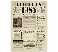 FestySpark Grande Carte Anniversaire 41 ans femme et homme - Idée Cadeau 41 ans femme et homme - Decoration Anniversaire - Félicitations Happy Birthday Card - Cadeau Original Retour en 1985