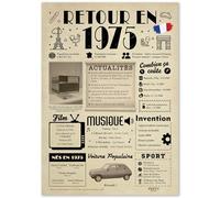 FestySpark Grande Carte Anniversaire 51 ans femme et homme - Idée Cadeau 51 ans de Couple femme et homme - Decoration Anniversaire - Happy Birthday Card - Cadeau Original Retour en 1975