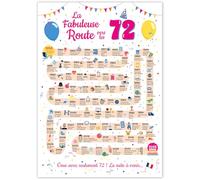 FestySpark Grande Carte Anniversaire 72 Ans Femme et Homme - Idée Cadeau 72 ans Homme et Femme - Decoration Anniversaire 72 ans - Birthday Card 1953 - Carte Original La Fabuleuse Route vers les 72