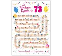 FestySpark Grande Carte Anniversaire 73 Ans Femme et Homme - Idée Cadeau 73 ans Homme et Femme - Decoration Anniversaire 73 ans - Birthday Card 1952 - Carte Original La Fabuleuse Route vers les 73