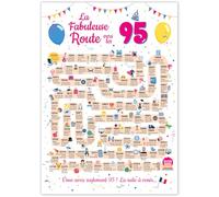 FestySpark Grande Carte Anniversaire 95 Ans Femme et Homme - Idée Cadeau 95 ans Homme et Femme - Decoration Anniversaire 95 ans - Birthday Card 1930 - Carte Original La Fabuleuse Route vers les 95