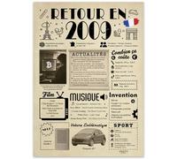 FestySpark Idée Cadeau 17 Ans Fille et Garçon - Carte Anniversaire 17 ans fille et garçon - Decoration Anniversaire 17 ans Garçon et Fille - Cadeau Original pour Jeune Homme et Femme Retour en 2009