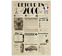 FestySpark Idée Cadeau 26 Ans Femme et Homme - Grande Carte Anniversaire 26 ans Femme et Homme - Decoration Anniversaire 26 ans - Félicitations Happy Birthday Card - Cadeau Original Retour en 2000