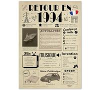 FestySpark Idée Cadeau 32 Ans Femme et Homme - Grande Carte Anniversaire 32 ans Femme et Homme - Decoration Anniversaire 32 ans - Félicitations Happy Birthday Card - Cadeau Original Retour en 1994