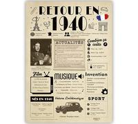 FestySpark Idée Cadeau 86 Ans Femme et Homme - Grande Carte Anniversaire 86 ans Femme et Homme - Decoration Anniversaire 86 ans - Félicitations Happy Birthday Card - Cadeau Original Retour en 1940