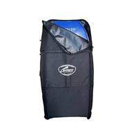 Fetch 50 Sac de bodyboard double avec bretelles sac à dos, polyester résistant, grande poche pour accessoires, noir avec logo blanc