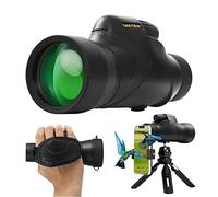 Fetch Falcon Monoculaire 12 x 50 IPX7 étanche BAK4 FMC ED rempli d'azote avec adaptateur de téléphone, trépied, dragonne (submersible sous 1 m pendant 30 minutes sans fuite)