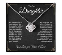 FETCH THE LOVE Collier « To My Badass Daughter » - Cadeau d'anniversaire pour fille de la part de papa, maman - Bijoux significatifs pour père-fille avec carte de message inspirante - Cadeau de remise