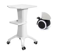 Fetcoi Chariot de Salon de Beauté Roulant - Tablette Coiffure à Roulette en ABS Résistant, 4 Roues Dont 2 Freinables, Capacité 40kg, Design Moderne pour Instruments de Beauté, Laboratoire et Salon