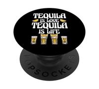 Fête à Boire drôle au Mexique : la Tequila, C'est l'amour, la Tequila, C'est la Vie PopSockets PopGrip Adhésif