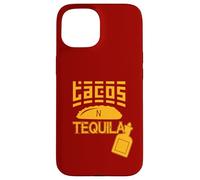 Fête Amusante pour Les Amateurs de Cuisine Mexicaine Tacos N Tequila Coque pour iPhone 15