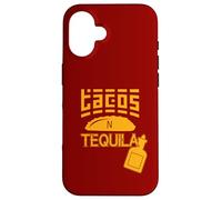 Fête Amusante pour Les Amateurs de Cuisine Mexicaine Tacos N Tequila Coque pour iPhone 16