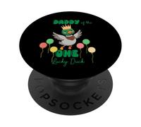 Fête Assortie du Premier Anniversaire de Daddy of The One Lucky Duck PopSockets PopGrip Adhésif