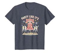 Fête comme si c'était T-Shirt, Enfant, Bleu Chiné, 4 Ans