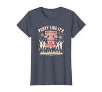 Fête comme si c'était T-Shirt, Femme, Bleu Chiné, XL