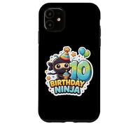 Fête d'anniversaire 10 Ans Ninja Boys Ten 10th Dixième Kids Party Coque pour iPhone 11