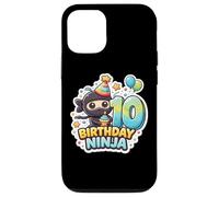 Fête d'anniversaire 10 Ans Ninja Boys Ten 10th Dixième Kids Party Coque pour iPhone 12/12 Pro