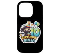 Fête d'anniversaire 10 Ans Ninja Boys Ten 10th Dixième Kids Party Coque pour iPhone 14 Pro
