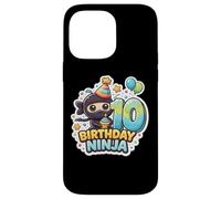 Fête d'anniversaire 10 Ans Ninja Boys Ten 10th Dixième Kids Party Coque pour iPhone 14 Pro Max
