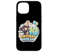 Fête d'anniversaire 10 Ans Ninja Boys Ten 10th Dixième Kids Party Coque pour iPhone 15