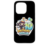 Fête d'anniversaire 10 Ans Ninja Boys Ten 10th Dixième Kids Party Coque pour iPhone 15 Pro