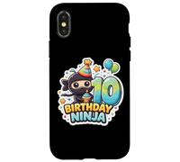 Fête d'anniversaire 10 Ans Ninja Boys Ten 10th Dixième Kids Party Coque pour iPhone X/XS
