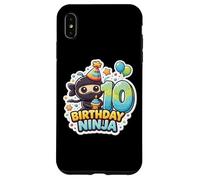 Fête d'anniversaire 10 Ans Ninja Boys Ten 10th Dixième Kids Party Coque pour iPhone XS Max