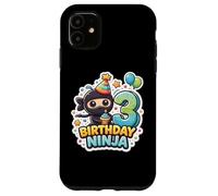 Fête d'anniversaire 3 Ans Ninja Boys Three Troisième Kids Party Coque pour iPhone 11