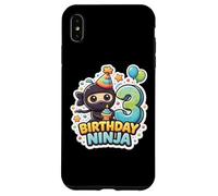 Fête d'anniversaire 3 Ans Ninja Boys Three Troisième Kids Party Coque pour iPhone XS Max
