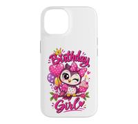 Fête d'anniversaire avec Chouette sur Une Branche d'arbre Coque pour iPhone 14