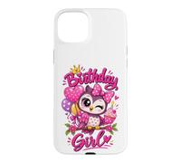 Fête d'anniversaire avec Chouette sur Une Branche d'arbre Coque pour iPhone 15 Plus