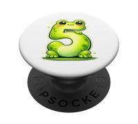Fête d'anniversaire de 5 Ans de I'm 5 Cute Frog pour Enfants PopSockets PopGrip Adhésif