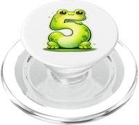 Fête d'anniversaire de 5 Ans de I'm 5 Cute Frog pour Enfants PopSockets PopGrip pour MagSafe