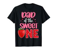 Fête d'anniversaire de Famille « Dad of The Sweet One Strawberry » T-Shirt