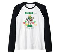 Fête d'anniversaire de Famille « Sister of The One Lucky Duck » Manche Raglan