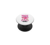 Fête d'anniversaire de l'oncle de la Fille Dinosaure Rose PopSockets PopGrip Adhésif